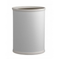 14" Oval Metal Fire Retardant w/ 13 Qt. Wastebasket (Contempo White)